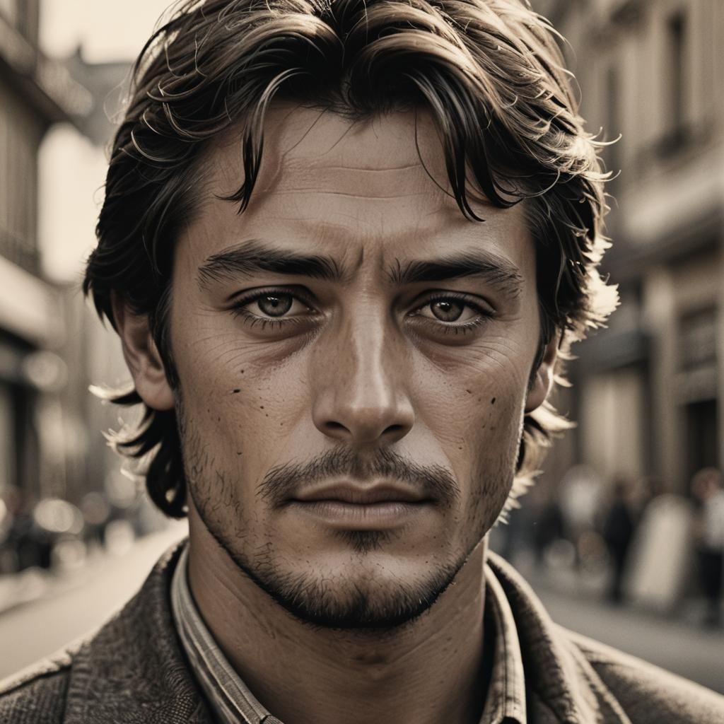 Hyperrealistic Portrait of a Young Man in Cinematic Style