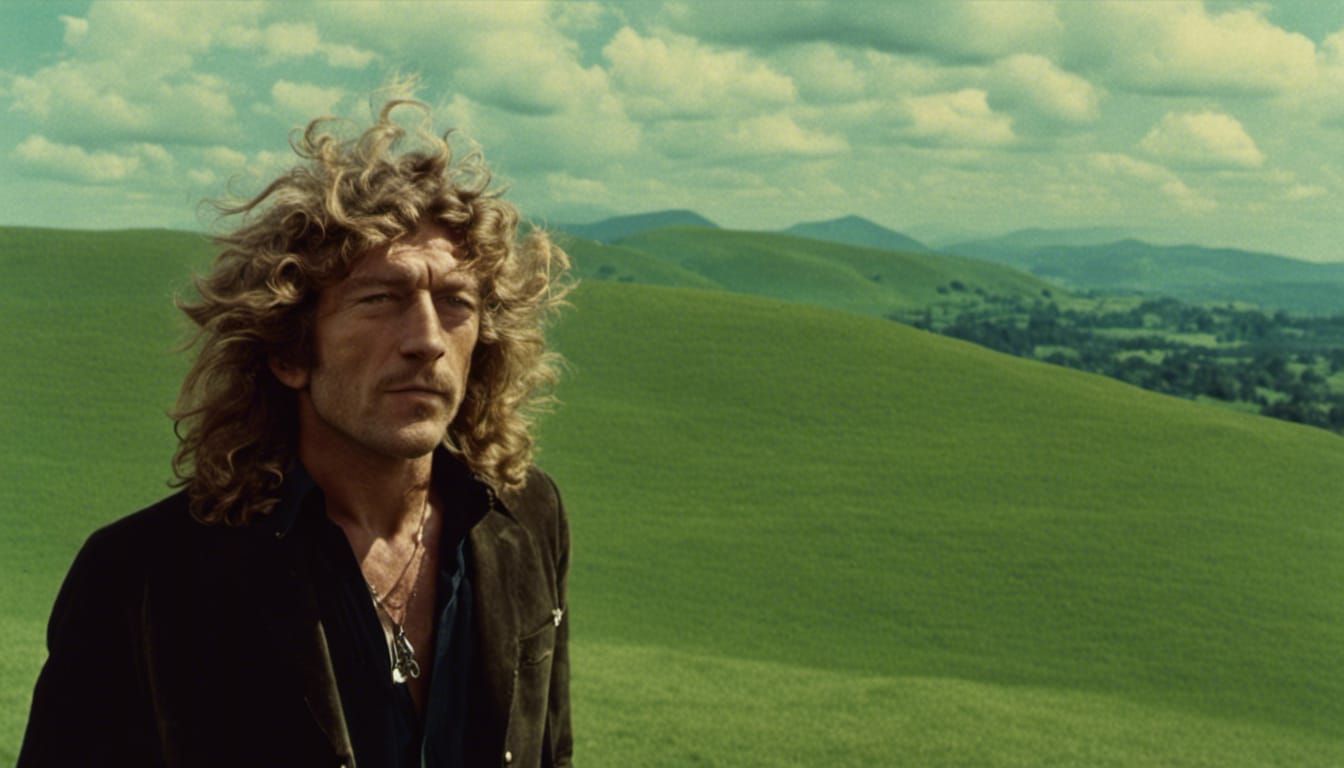 Vintage Portrait of a Man with Windswept Hair
