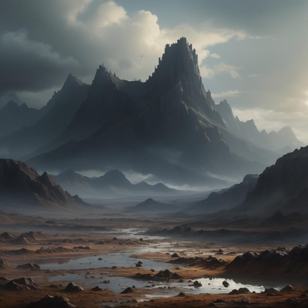 Detailed Matte Painting: A Filthy Landscape