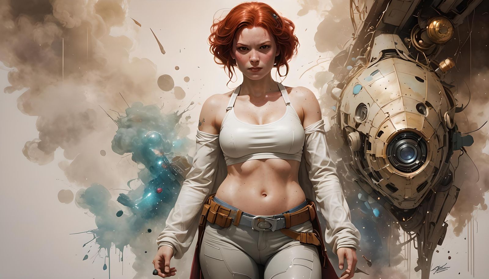 Cosmic Mary Jane Watson Illustration in Mixed Media