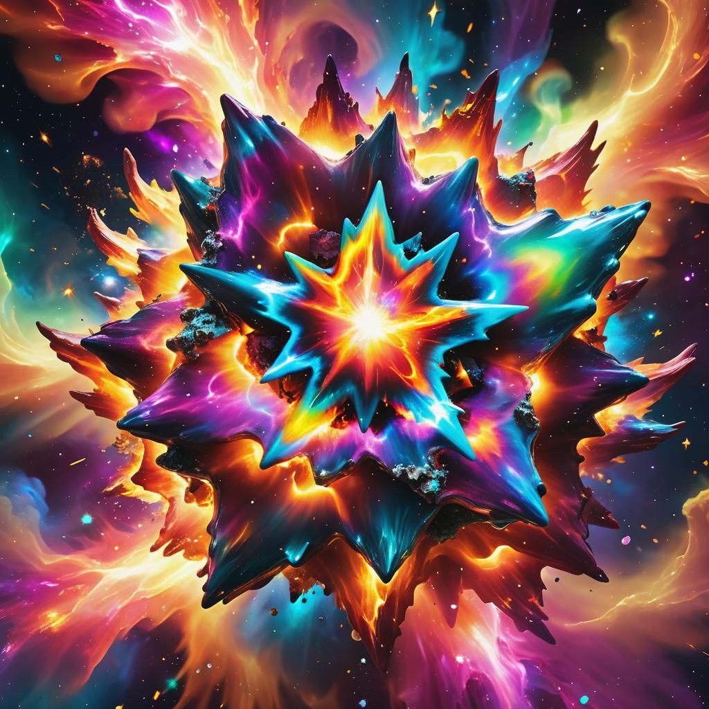 Surreal Astral Explosion with Fire Elemental