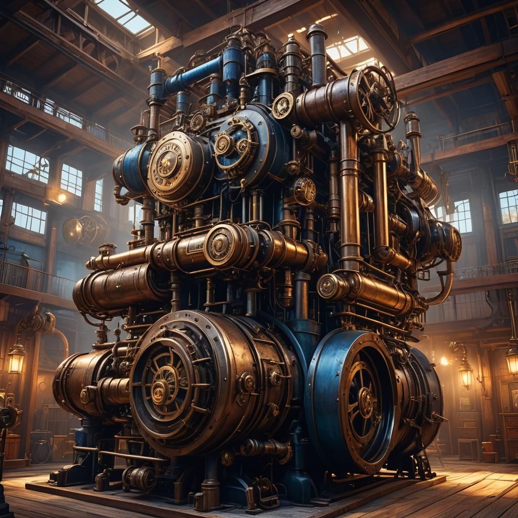 Steampunk Engine in Los Santos Hangar