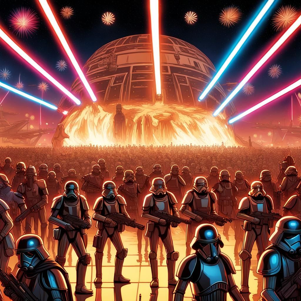 Star Wars Imperial Soldier at Neon Party