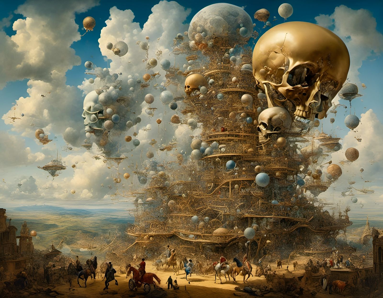 Surreal Muscular System in Surrealist Style