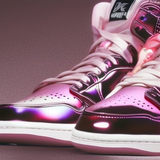 Aesthetic Pink Air Jordan 1: Detailed Matte Painting