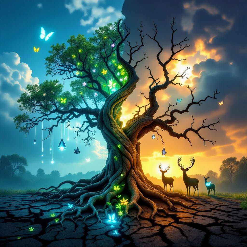 Ancient Tree Resilient Amidst Climate Change