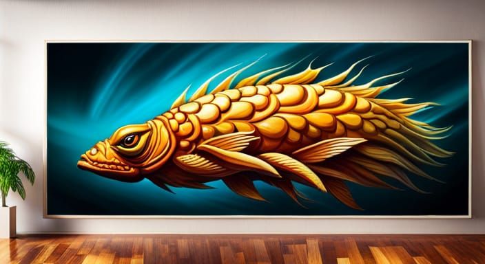 Golden Lake Monster Poster