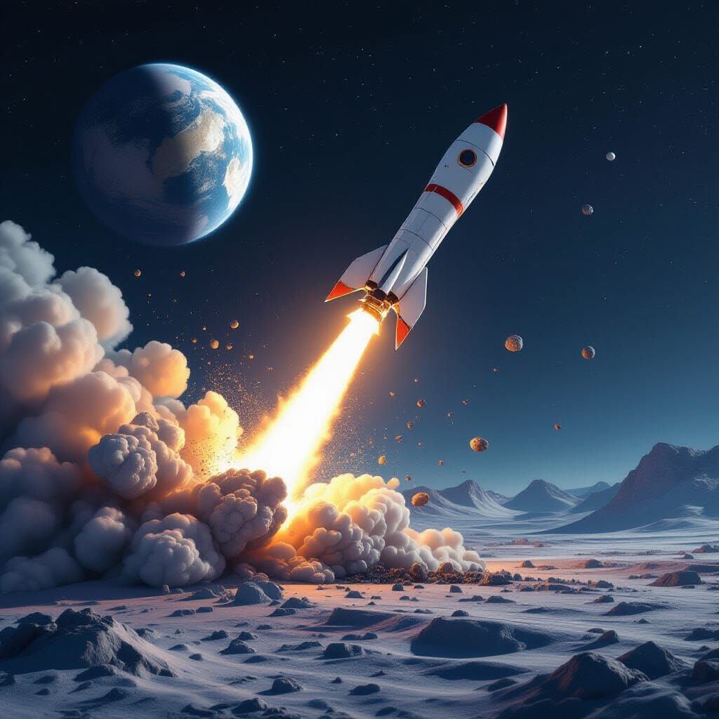 Rocket Crash Lands on Distant Planet