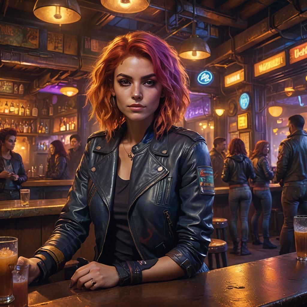 Smuggler in Cantina: Detailed Matte Painting