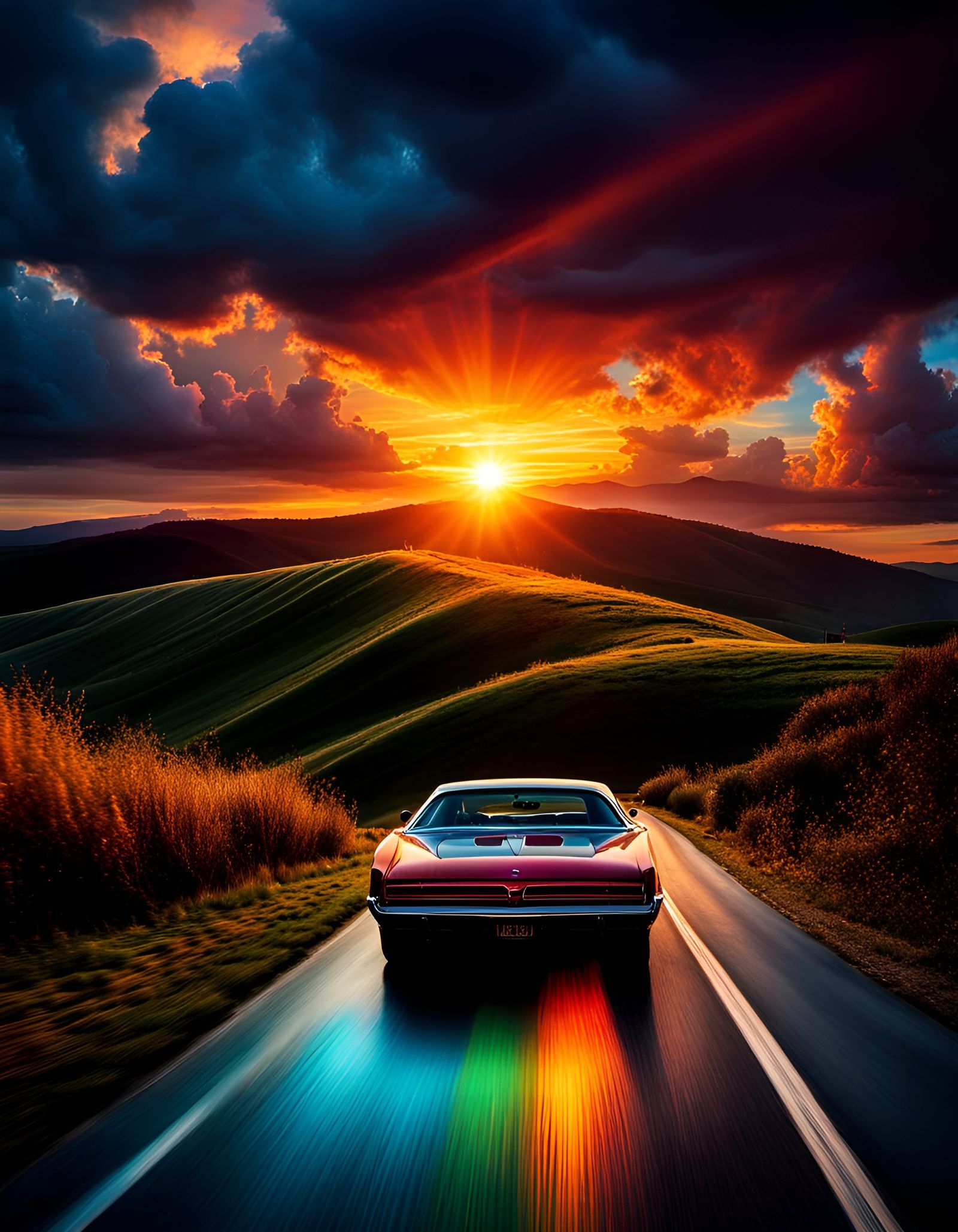 I'm running out of time, Coz I can see the sun light up the sky, So I hit the road in overdrive - Weekend 😋