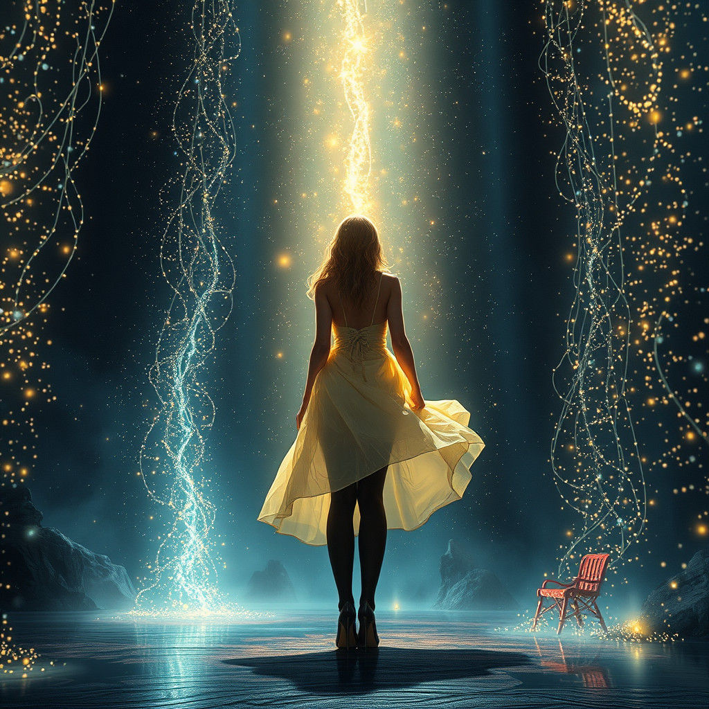 Starlight, woman, pantyhose, skirt