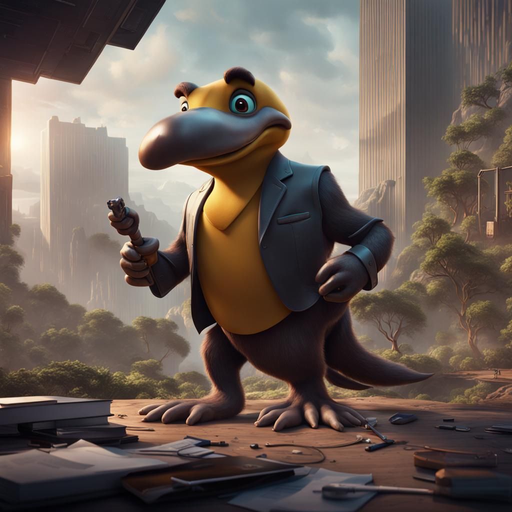 Platypus Delivers PowerPoint Presentation: Detailed Matte Pa...