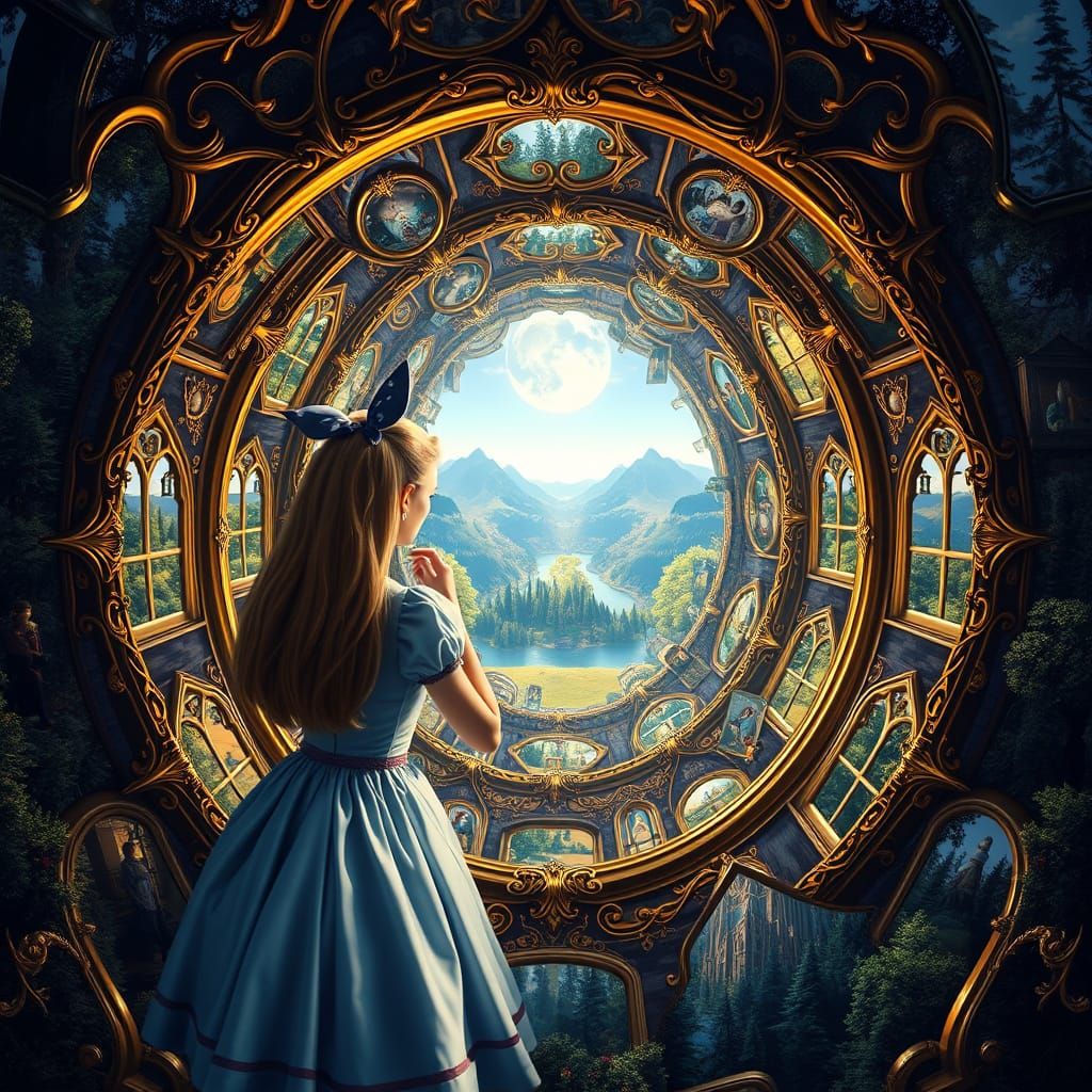 Surreal Victorian Girl Discovers Infinity of Fantastical Rea...
