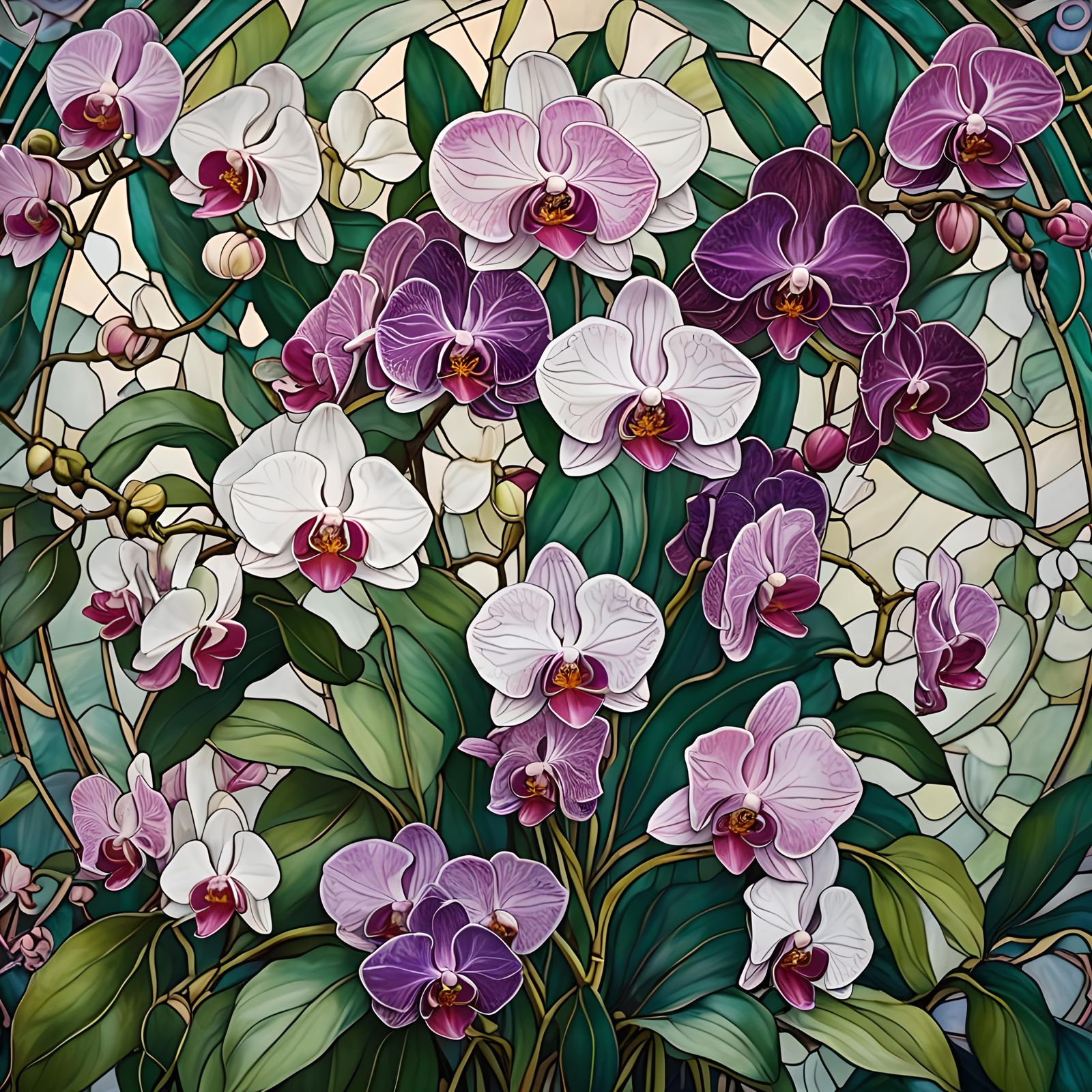Orchids in Pink and Purple: A Delicate Painting