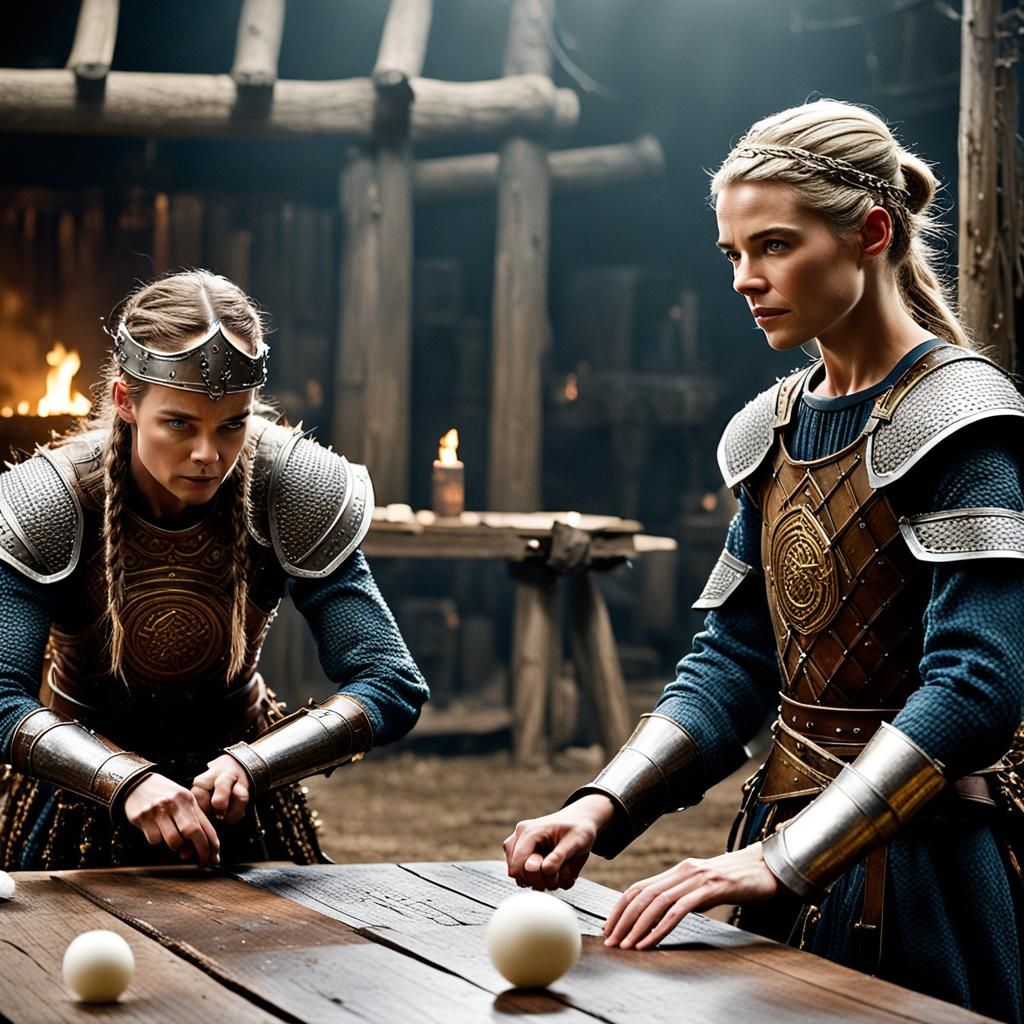 Vikings Play Beer Pong: Cinematic Still