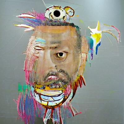 Kanye West as Murakami Basquiat Fusion
