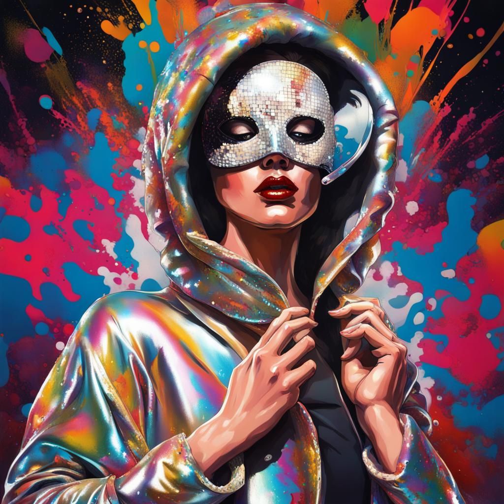 Opera Singer in Disco Jumpsuit: Graffiti Art