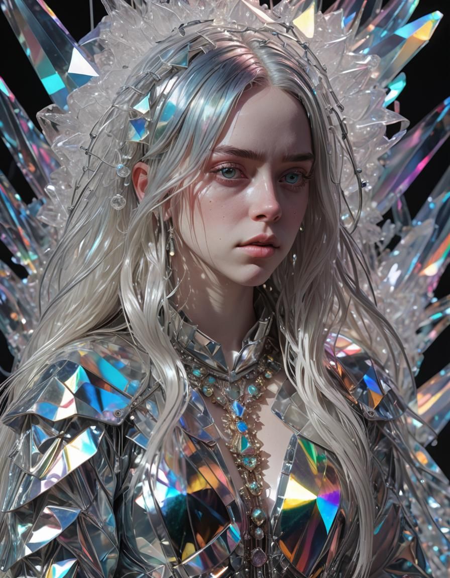 Crystal Billie Eilish: Sci-Fi Concert Art