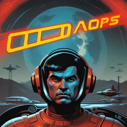 Retro Sci-Fi Comic Book Cover in 1950s Style