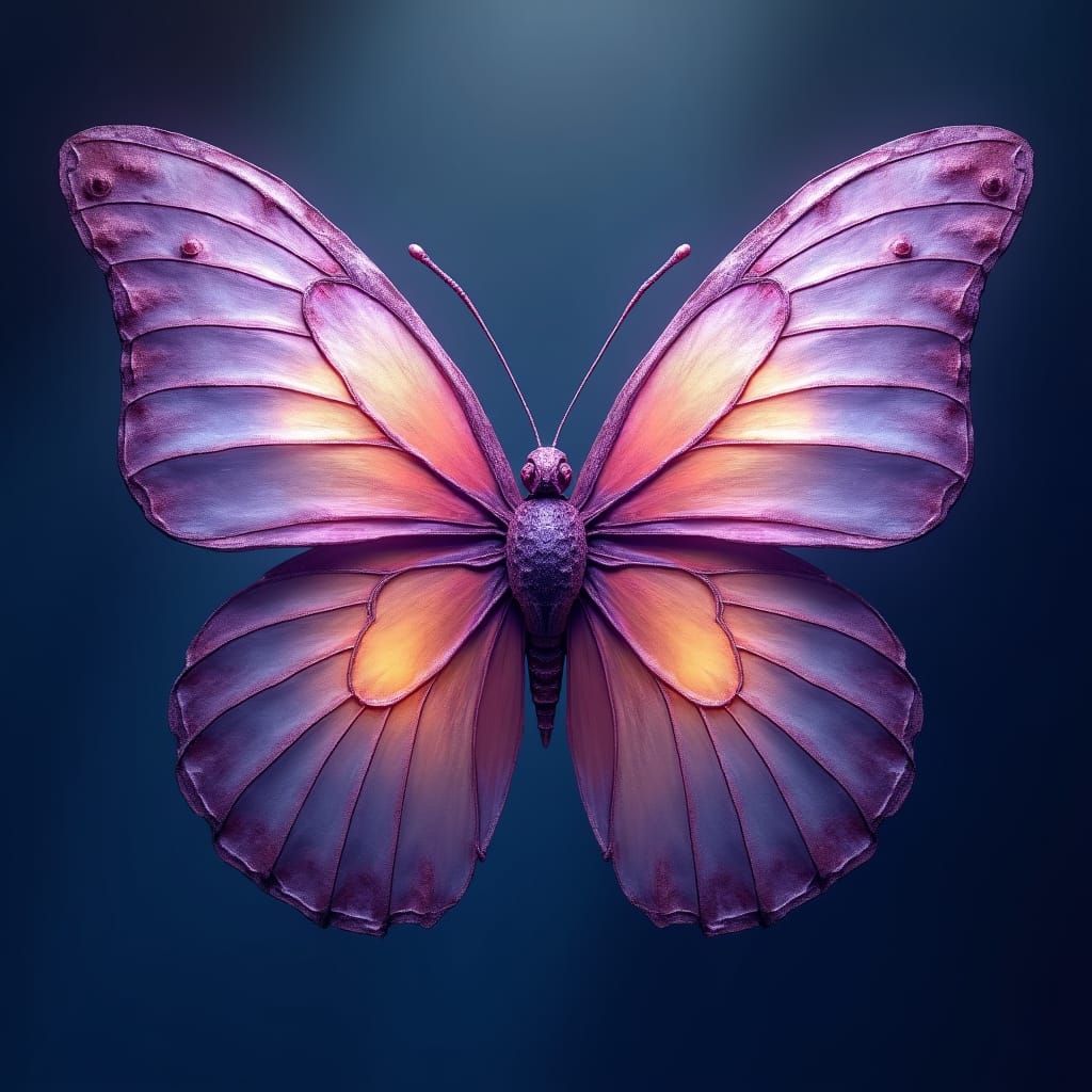 Majestic Purple Butterfly in Detailed Matte Painting