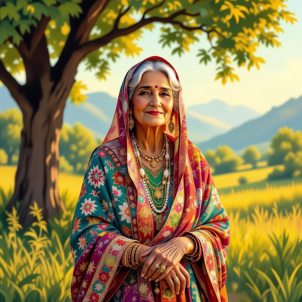 Bhachu Wali in Pakistani Landscape, Ruben Ireland Style