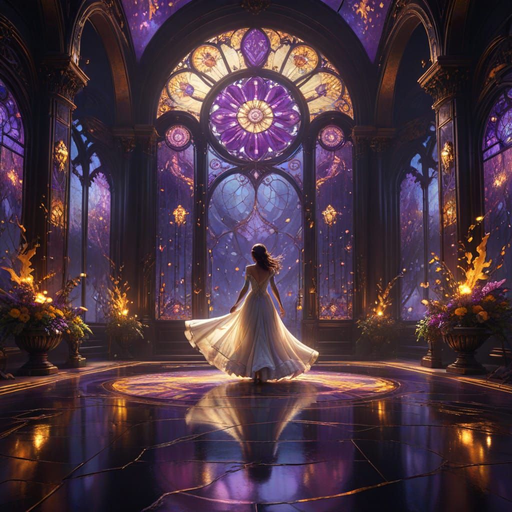 Elegant Couples Dance in a Grand Rotunda