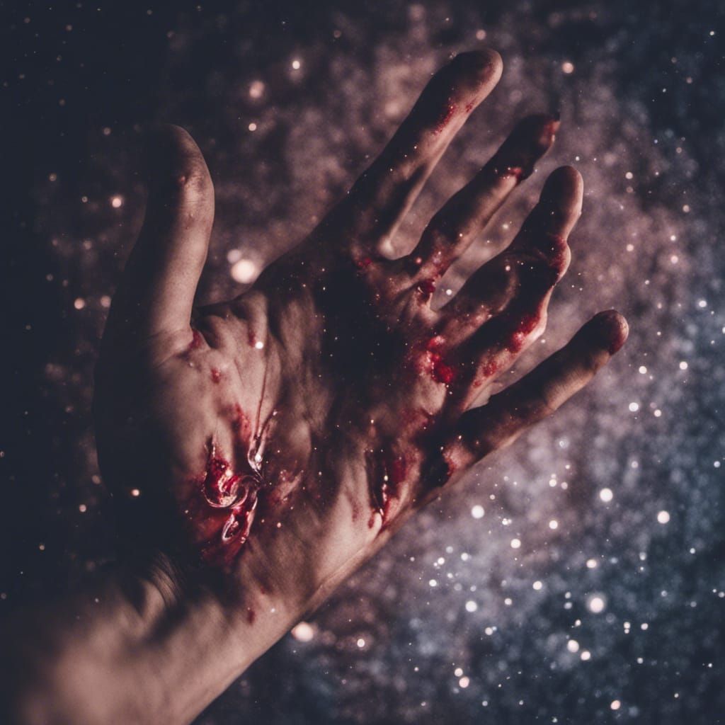 Terrifying Woman's Body with Hand-Shaped Holes