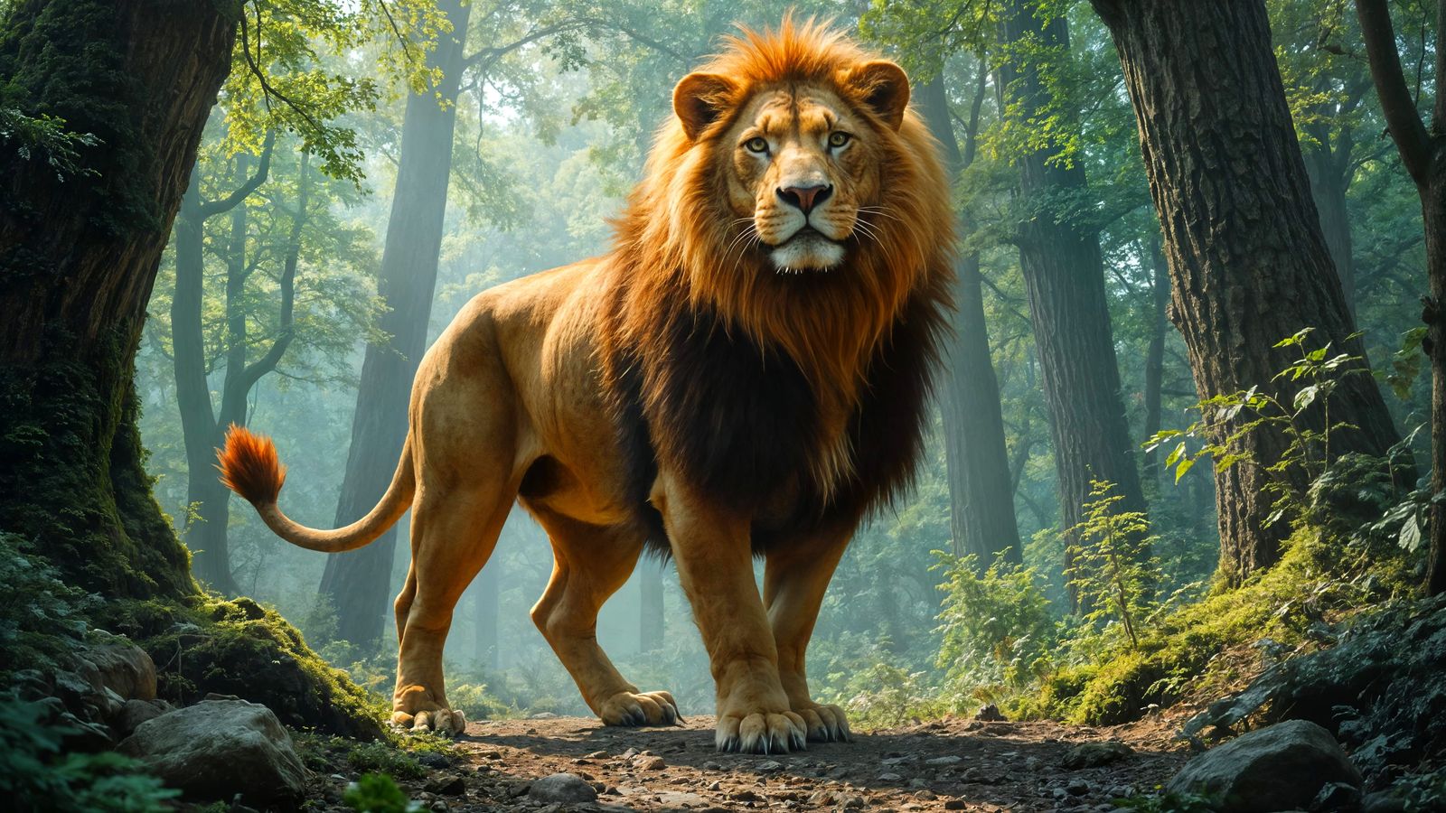 Epic Feline in a Fantasy Landscape