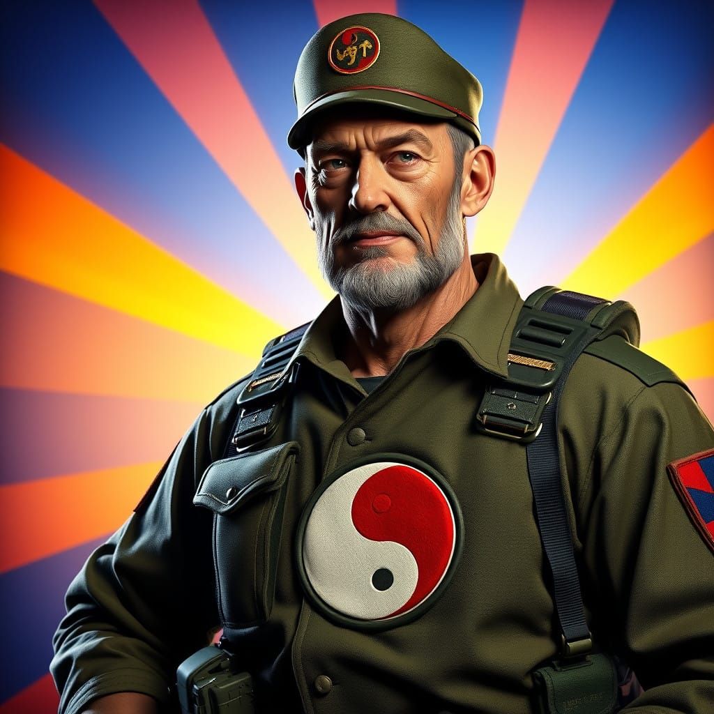 Heroic Tanker in Cyberpunk-Inspired Digital Art