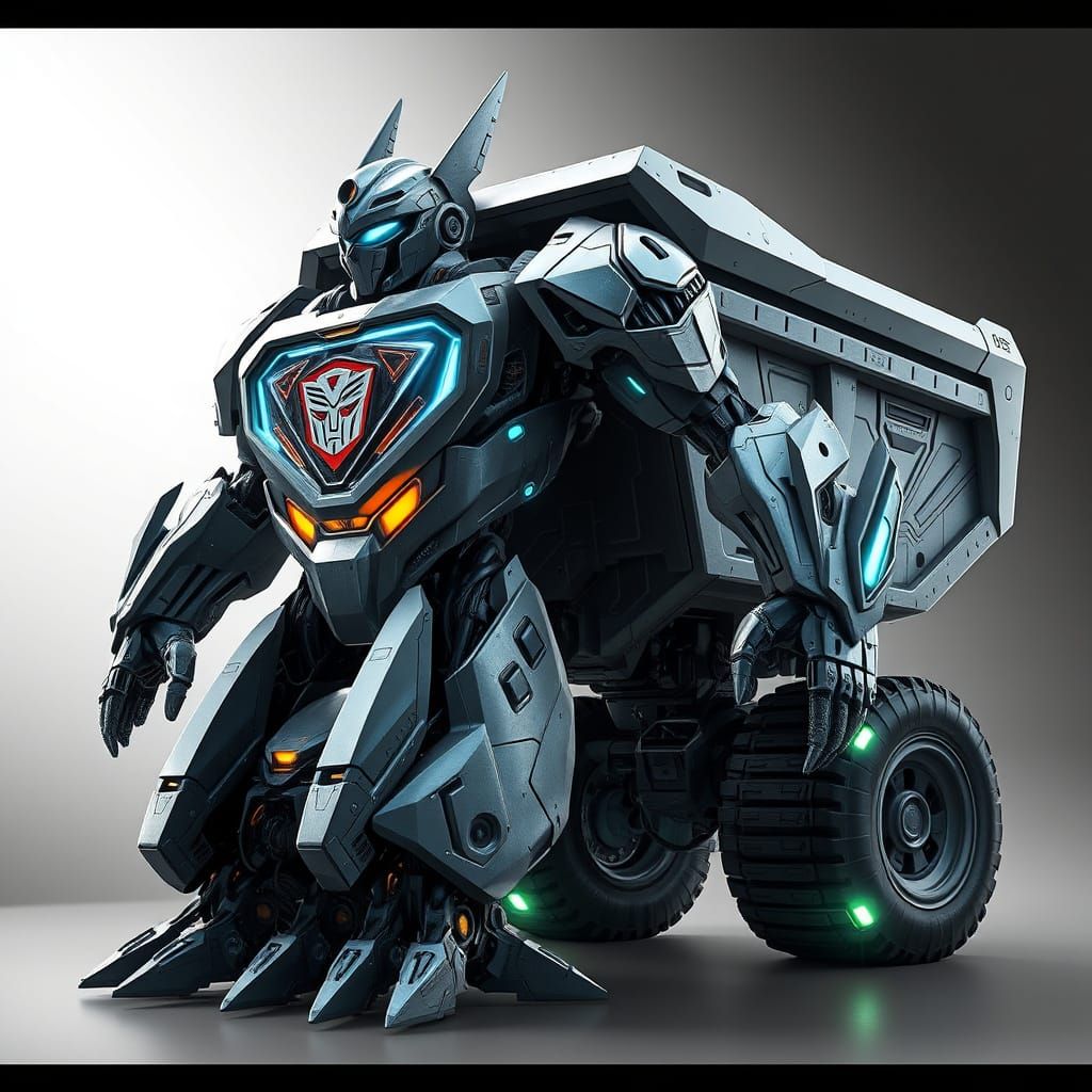 Cybertronian Dump Truck: Futuristic, Biomechanical, and Alie...