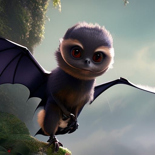 Victorian Bat in Pixar Style