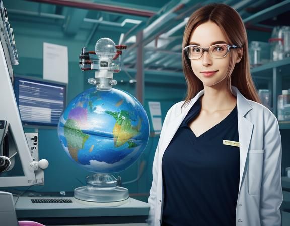 Beautiful Female Scientist Portrait