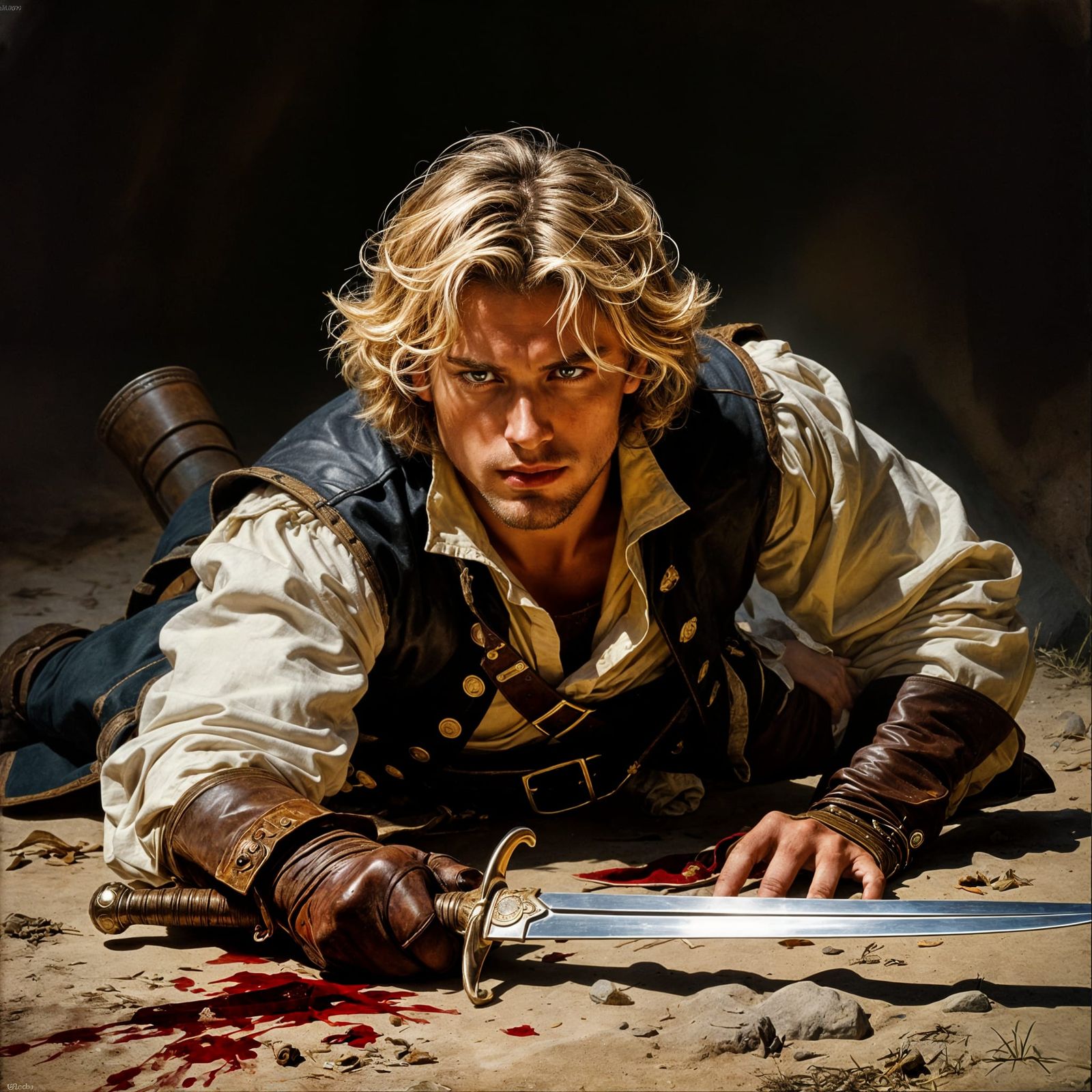 D'Artagnan's First Sword Fight: A Realistic Art Depiction