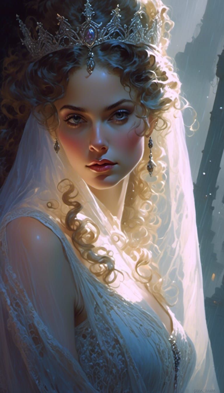 Elfin Queen Portrait in Hyperrealistic Style
