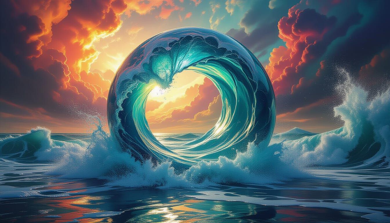 Storm in a Glass Orb: Hyperrealistic Concept Art