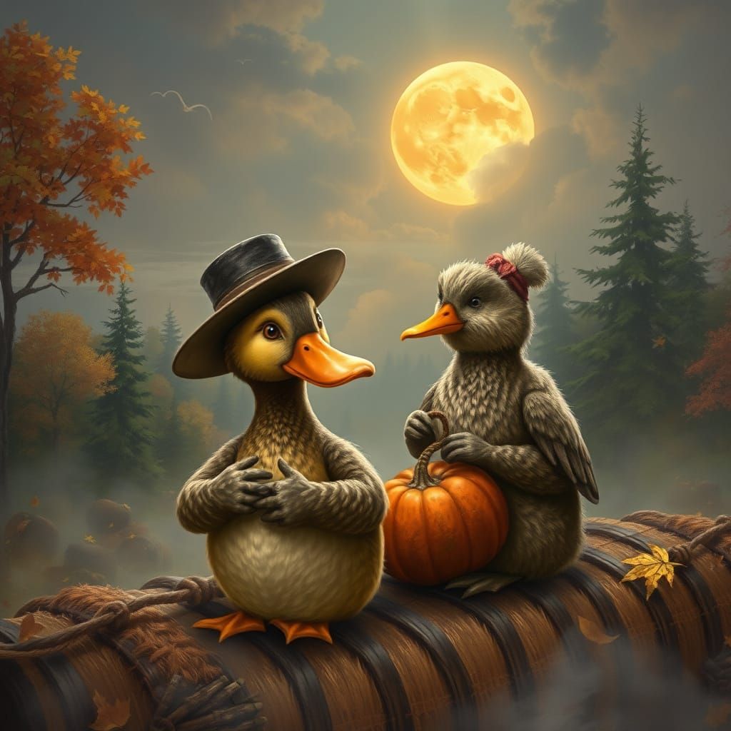 Autumn Hayride Date of Duck and Dodo