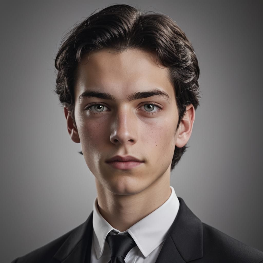 Formal Victorian Portrait of a Confident Teenager