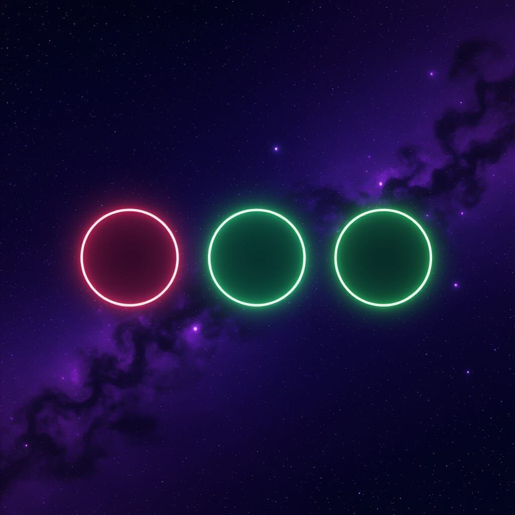 Synthwave Circles in a Neon Retrowave Sky