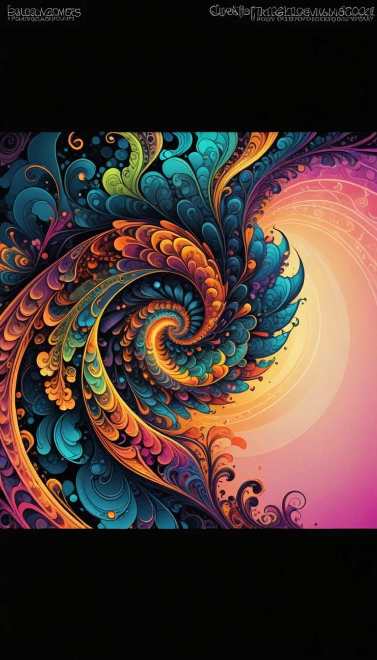 Psychedelic Fractal Cosmos in Vibrant Neon Hues