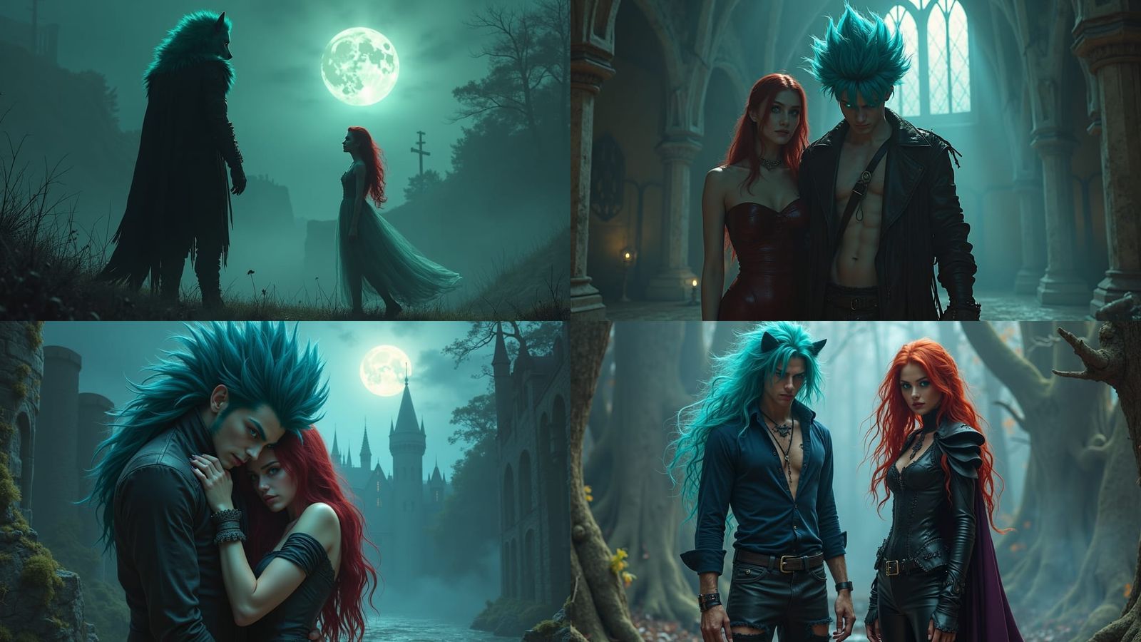 Saiyan Werewolf in Gothic Castlevania Style