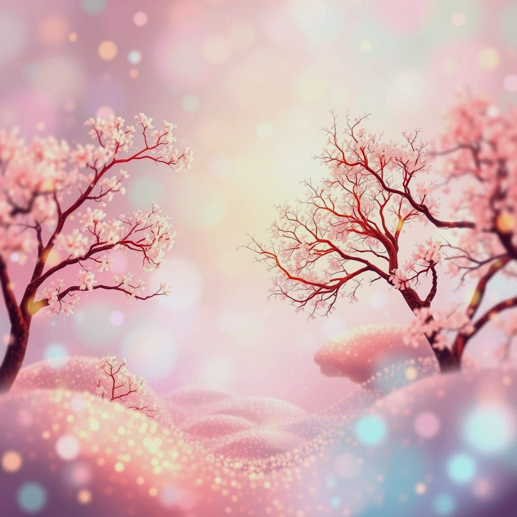 Ethereal Fantasy Realm in Pastel Hues