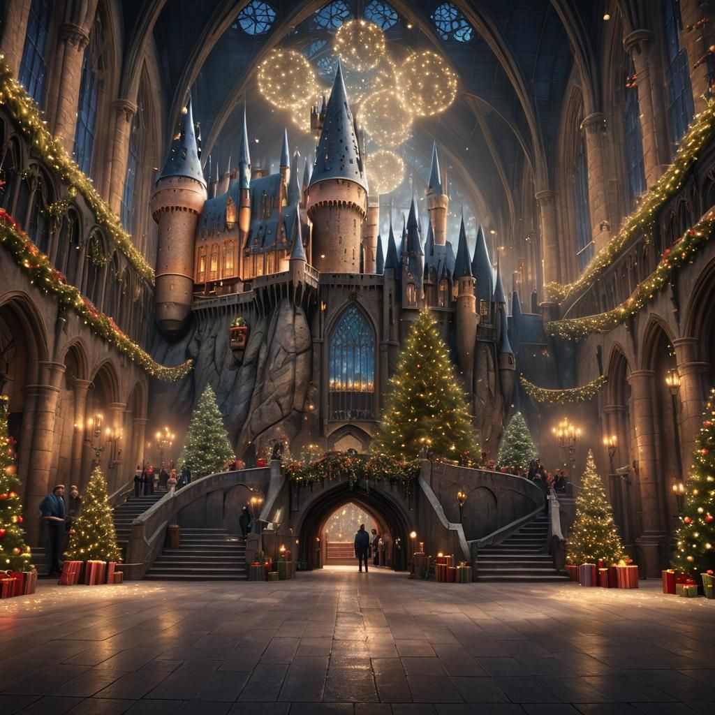 Yule Ball at Hogwarts Castle, Christmas Decorations