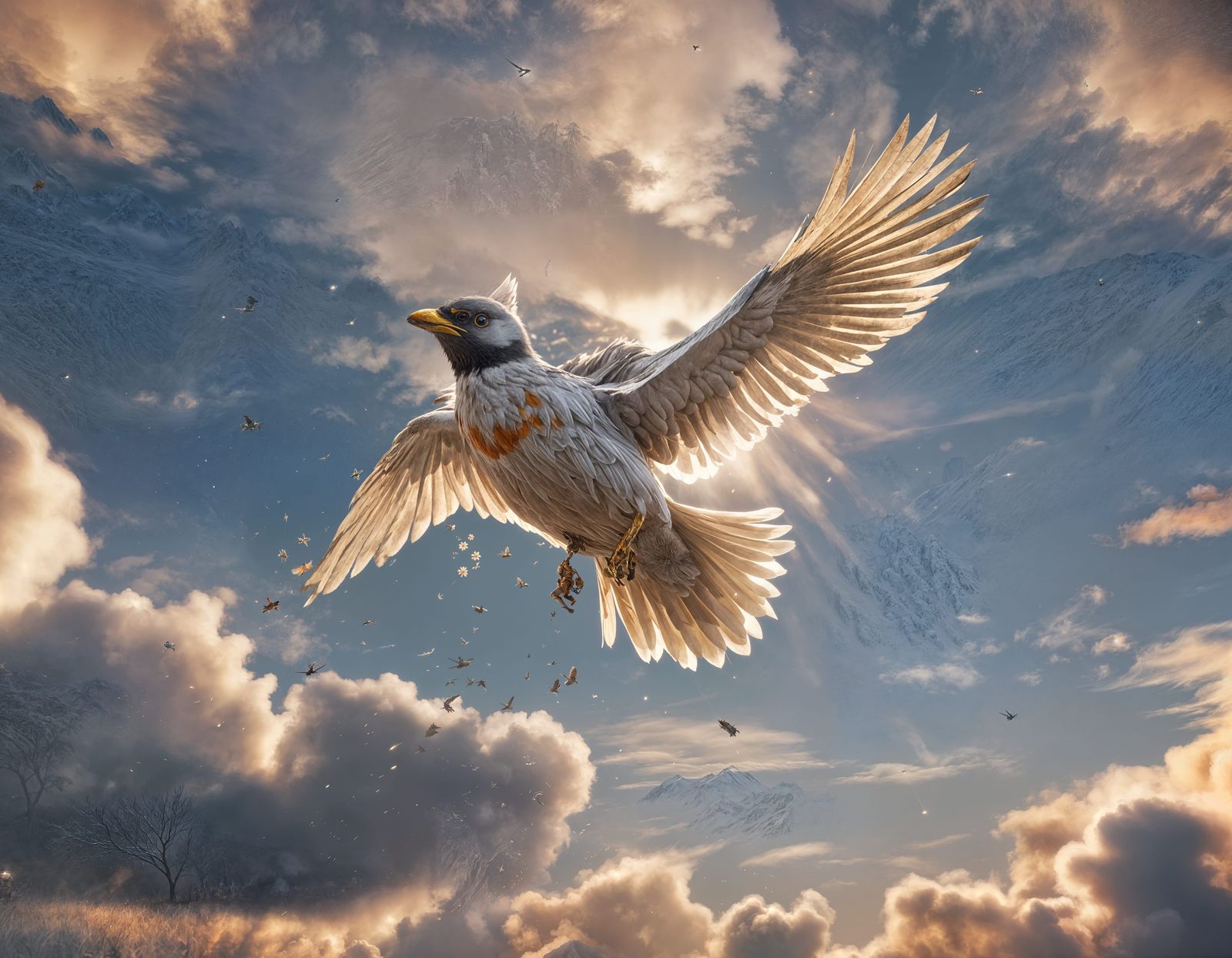 Wings Spread Wide in Epic 3D Cinematic