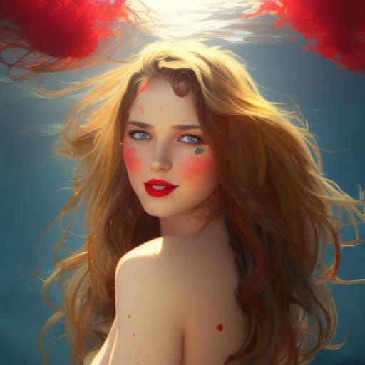 Smiling Beach Model Portrait with Dynamic Lighting