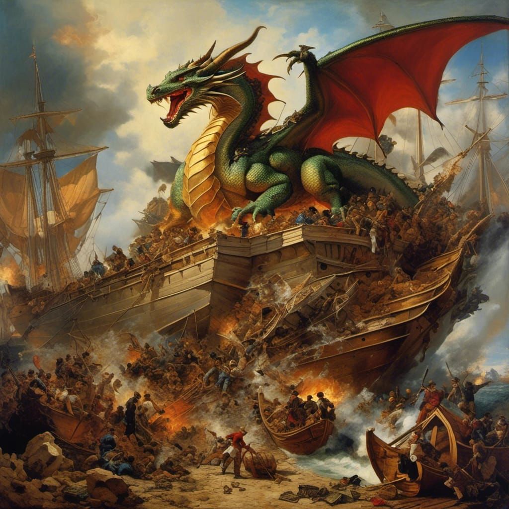 Dragon's Fury: Dockyard Destruction in Classical Style