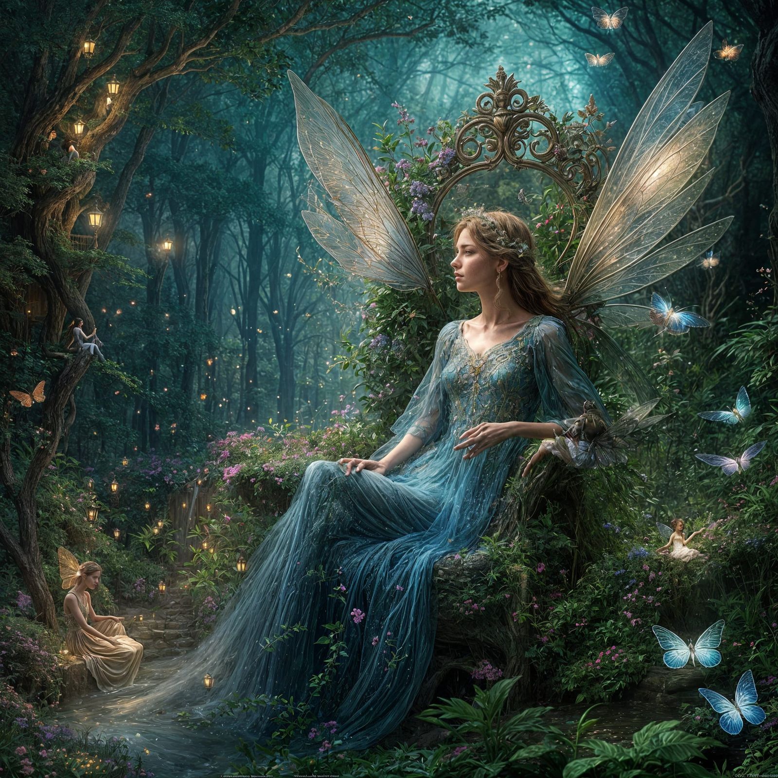 Fairy at Magic Mirror in Ethereal Fantasy Style