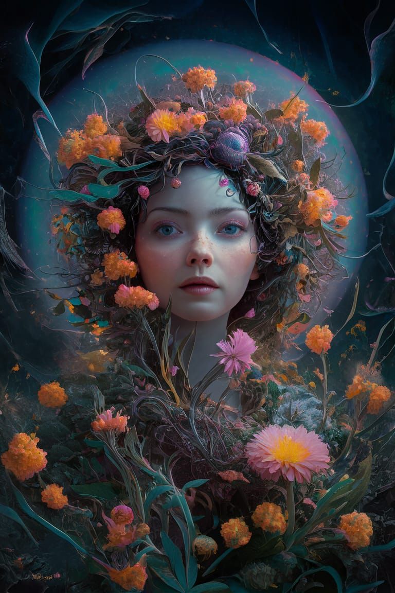 Surreal Bioscape with Opalescent Plasma