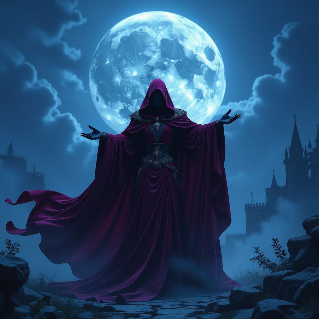 Vampire Dissolves into Mist in Gothic Fantasy Art