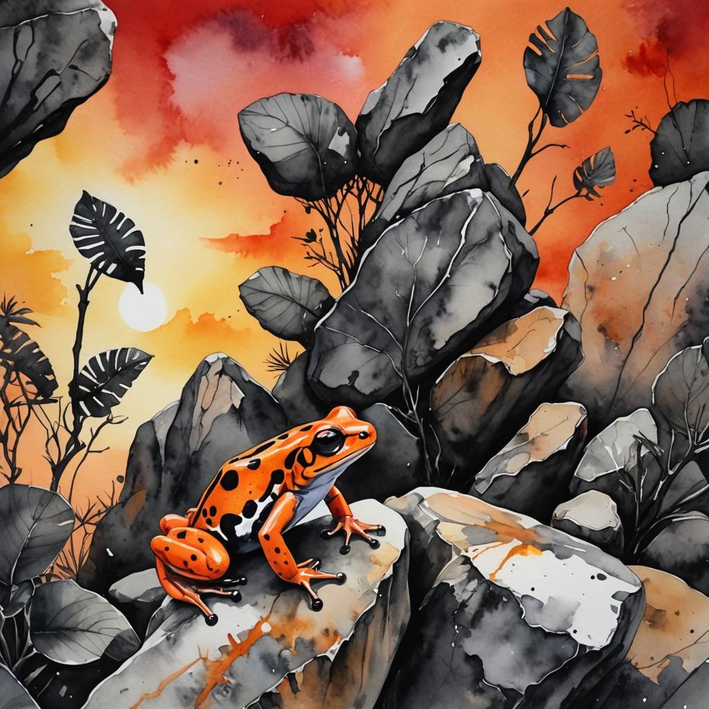 Orange Poison Dart Frog.