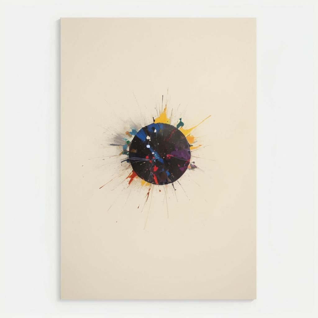 Abstract Expressionist Splatter Paint Color Explosion